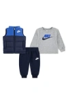 Nike Long Sleeve T-shirt, Vest & Pant Set In Multi
