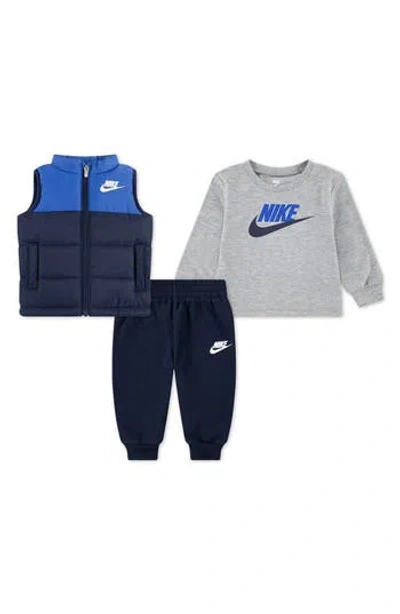Nike Babies'  Long Sleeve T-shirt, Vest & Pant Set In Multi