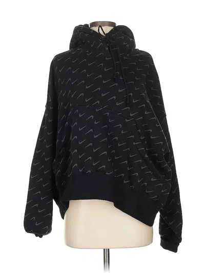 Pre-owned Nike Long Sleeve Top Black Cowl Neck Tops