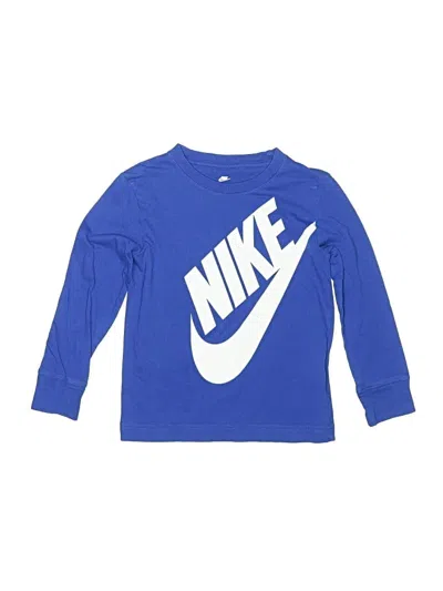 Pre-owned Nike Kids' Long Sleeve Top Blue Tops