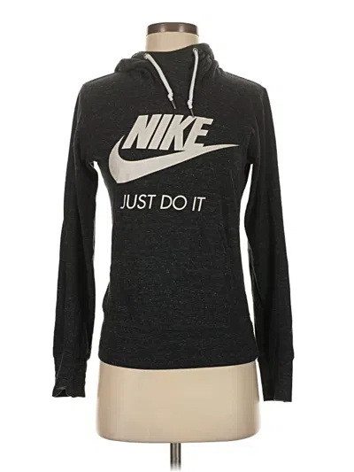 Pre-owned Nike Long Sleeve Top Gray Cowl Neck Tops