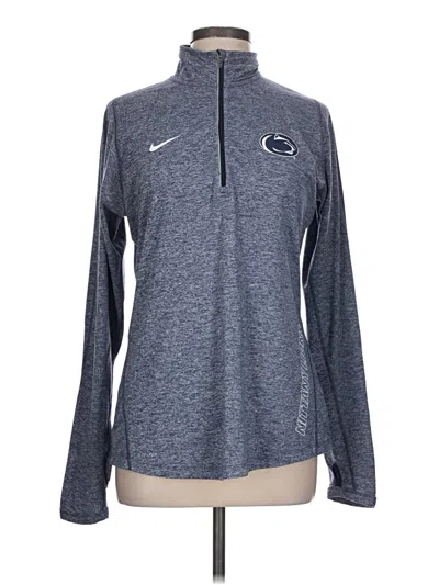 Pre-owned Nike Long Sleeve Top Gray Mock Neckline Tops