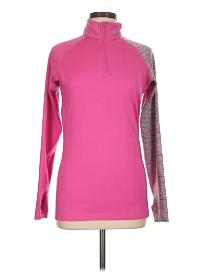Pre-owned Nike Long Sleeve Top Pink Turtleneck Tops