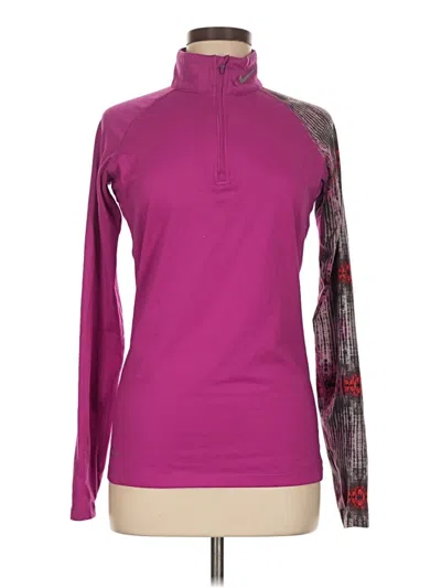 Pre-owned Nike Long Sleeve Top Purple Turtleneck Tops