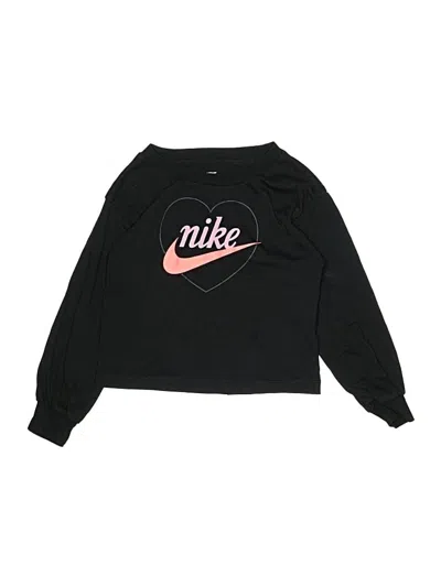Pre-owned Nike Kids' Long Sleeve T-shirt In Black