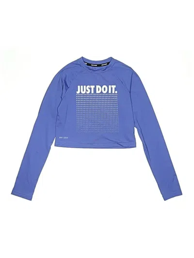 Pre-owned Nike Kids' Long Sleeve T-shirt In Blue