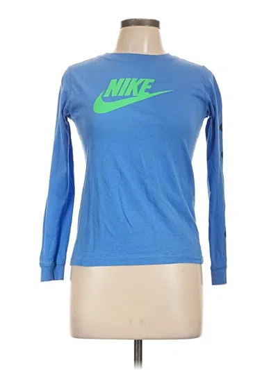 Pre-owned Nike Long Sleeve T-shirt In Blue