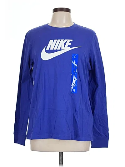 Pre-owned Nike Long Sleeve T-shirt In Blue