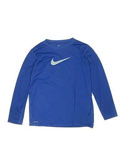 Pre-owned Nike Kids' Long Sleeve T-shirt In Blue