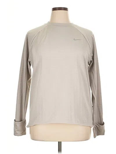 Pre-owned Nike Long Sleeve T-shirt In Brown
