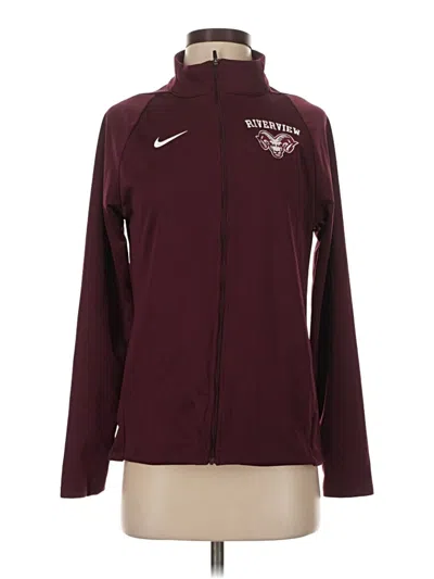 Pre-owned Nike Long Sleeve T-shirt In Burgundy