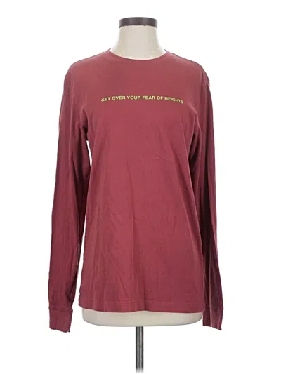 Pre-owned Nike Long Sleeve T-shirt In Burgundy