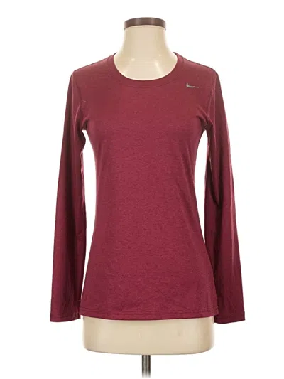 Pre-owned Nike Long Sleeve T-shirt In Burgundy