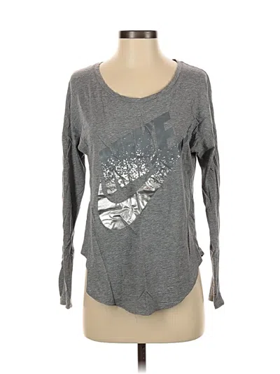 Pre-owned Nike Long Sleeve T-shirt In Gray