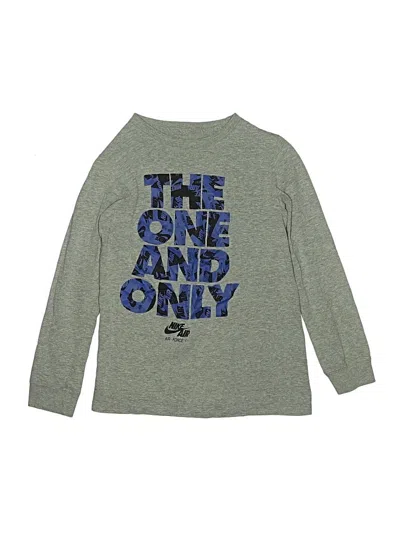 Pre-owned Nike Kids' Long Sleeve T-shirt In Gray