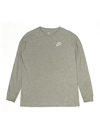 Pre-owned Nike Kids' Long Sleeve T-shirt In Gray