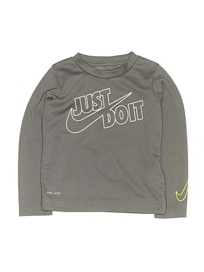 Pre-owned Nike Kids' Long Sleeve T-shirt In Gray