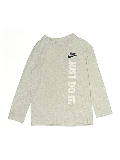 Pre-owned Nike Kids' Long Sleeve T-shirt In Gray