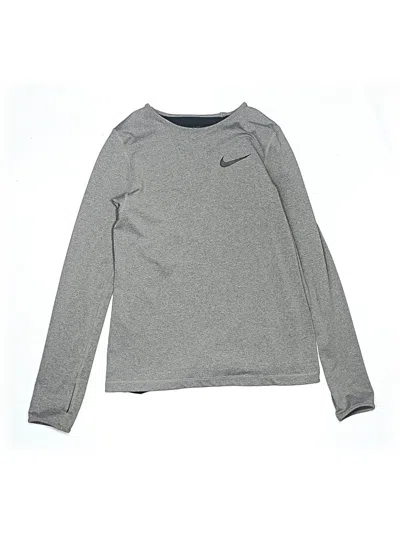 Pre-owned Nike Kids' Long Sleeve T-shirt In Gray