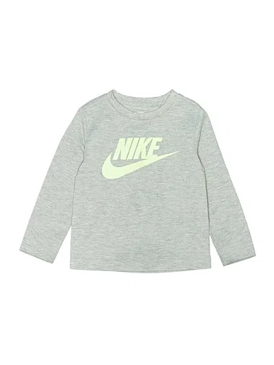 Pre-owned Nike Kids' Long Sleeve T-shirt In Gray