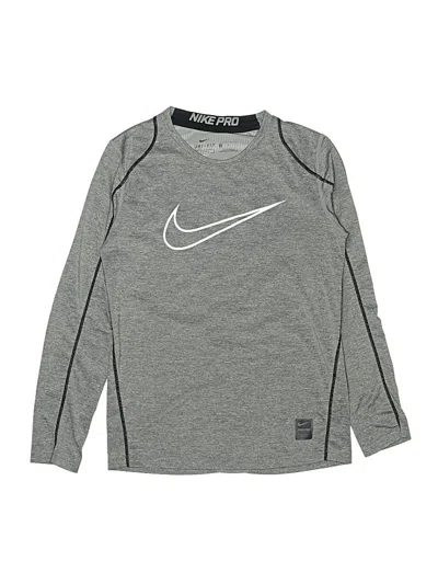 Pre-owned Nike Kids' Long Sleeve T-shirt In Gray