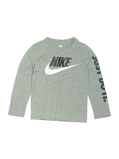 Pre-owned Nike Kids' Long Sleeve T-shirt In Gray
