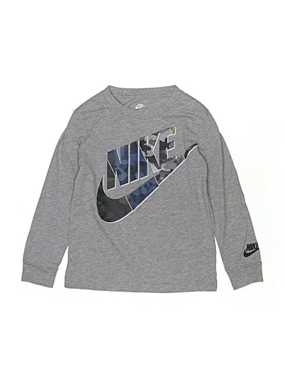 Pre-owned Nike Kids' Long Sleeve T-shirt In Gray