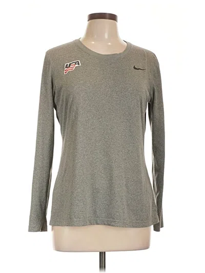 Pre-owned Nike Long Sleeve T-shirt In Gray