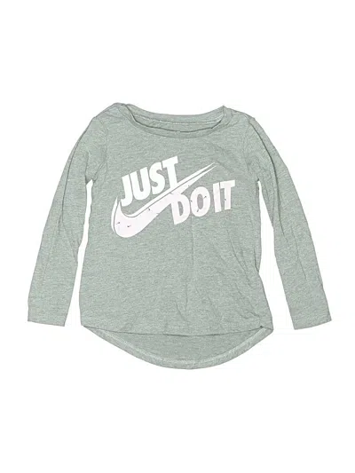 Pre-owned Nike Kids' Long Sleeve T-shirt In Gray