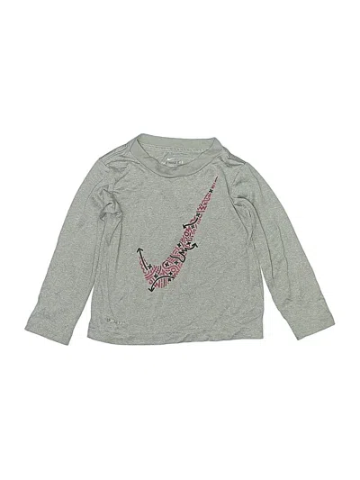 Pre-owned Nike Kids' Long Sleeve T-shirt In Gray