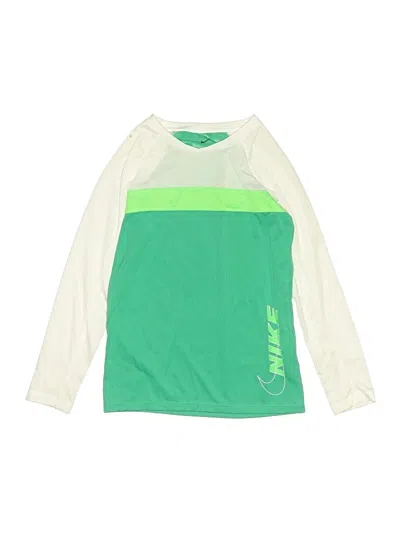Pre-owned Nike Kids' Long Sleeve T-shirt In Green