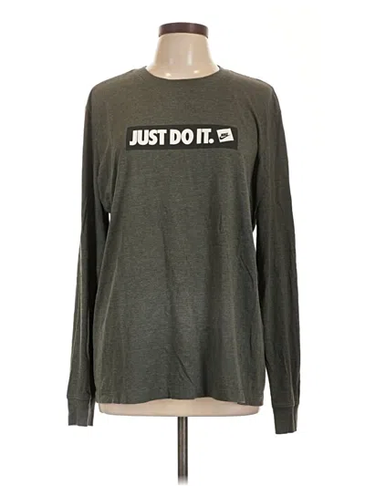 Pre-owned Nike Long Sleeve T-shirt In Green