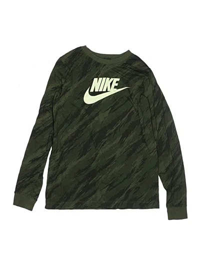 Pre-owned Nike Kids' Long Sleeve T-shirt In Green