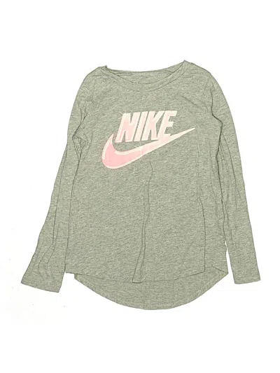 Pre-owned Nike Kids' Long Sleeve T-shirt In Green