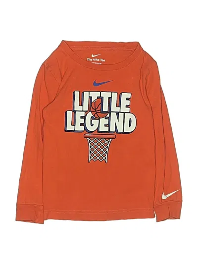 Pre-owned Nike Kids' Long Sleeve T-shirt In Orange