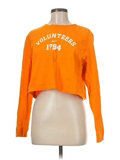 Pre-owned Nike Long Sleeve T-shirt In Orange