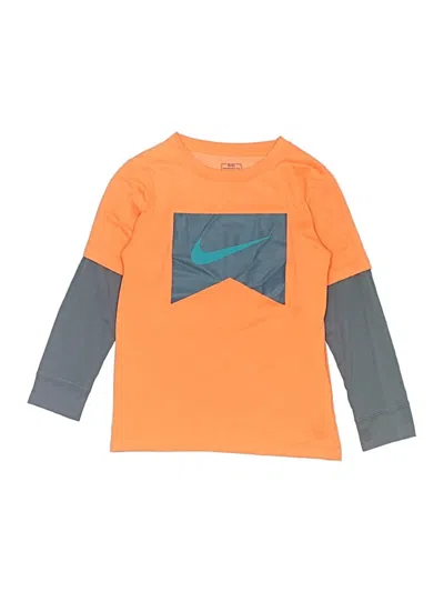 Pre-owned Nike Kids' Long Sleeve T-shirt In Orange