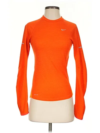 Pre-owned Nike Long Sleeve T-shirt In Orange