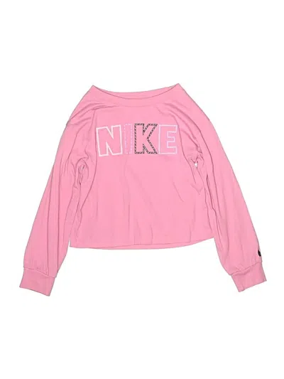 Pre-owned Nike Kids' Long Sleeve T-shirt In Pink