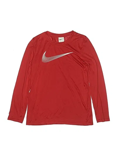 Pre-owned Nike Kids' Long Sleeve T-shirt In Red