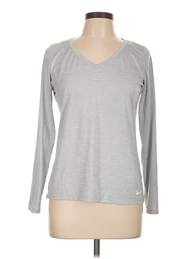 Pre-owned Nike Long Sleeve T-shirt In Silver