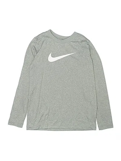 Pre-owned Nike Kids' Long Sleeve T-shirt In Silver