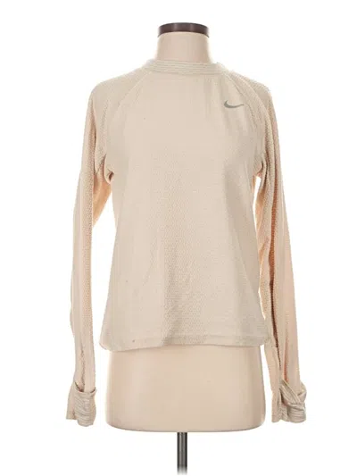 Pre-owned Nike Long Sleeve T-shirt In Tan
