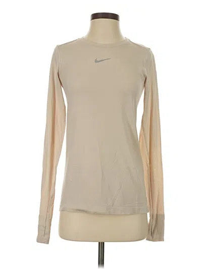 Pre-owned Nike Long Sleeve T-shirt In Tan