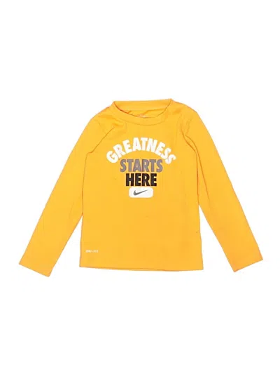 Pre-owned Nike Kids' Long Sleeve T-shirt In Yellow