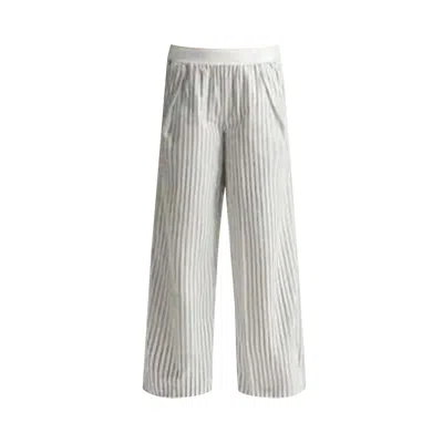 Pre-owned Nike Loose Mid Rise Woven Striped Pants 'fir/light Orewood Brown/summit White' | Multi-color | Women
