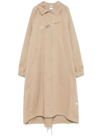 Nike Loose-twill Trench Coat In Neutrals