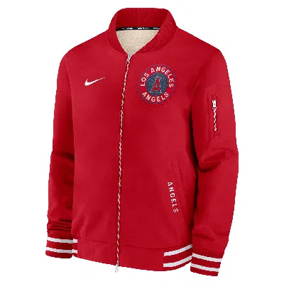 Nike Los Angeles Angels Authentic Collection City Connect  Men's Mlb Full-zip Bomber Jacket