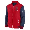 Nike Los Angeles Angels Authentic Collection Dugout  Men's Mlb Full-zip Bomber Jacket In Red