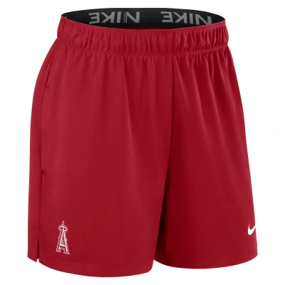 Nike Los Angeles Angels Authentic Collection Practice  Women's Dri-fit Mlb Shorts In Red